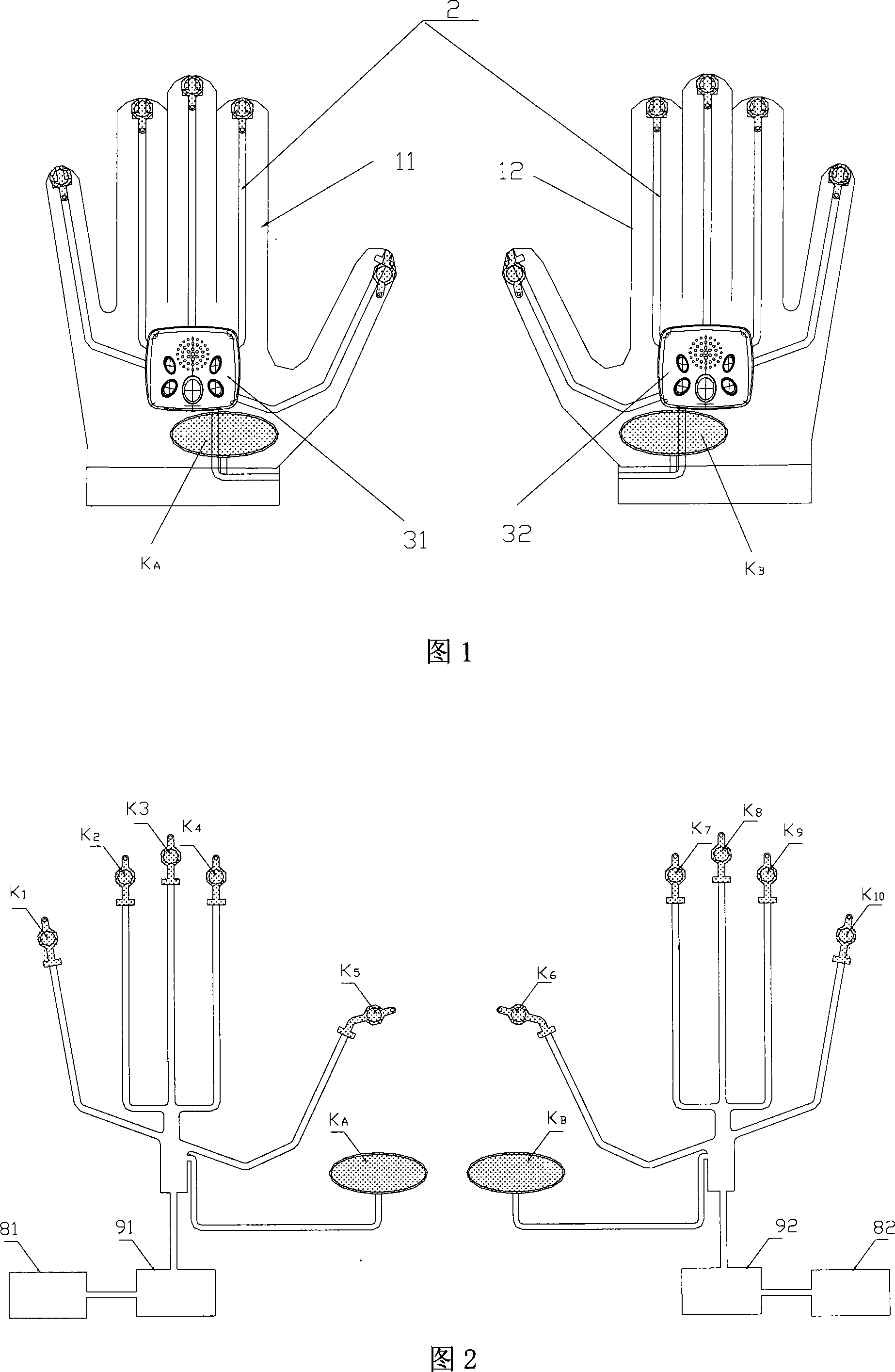 Electronic organ putted on hand