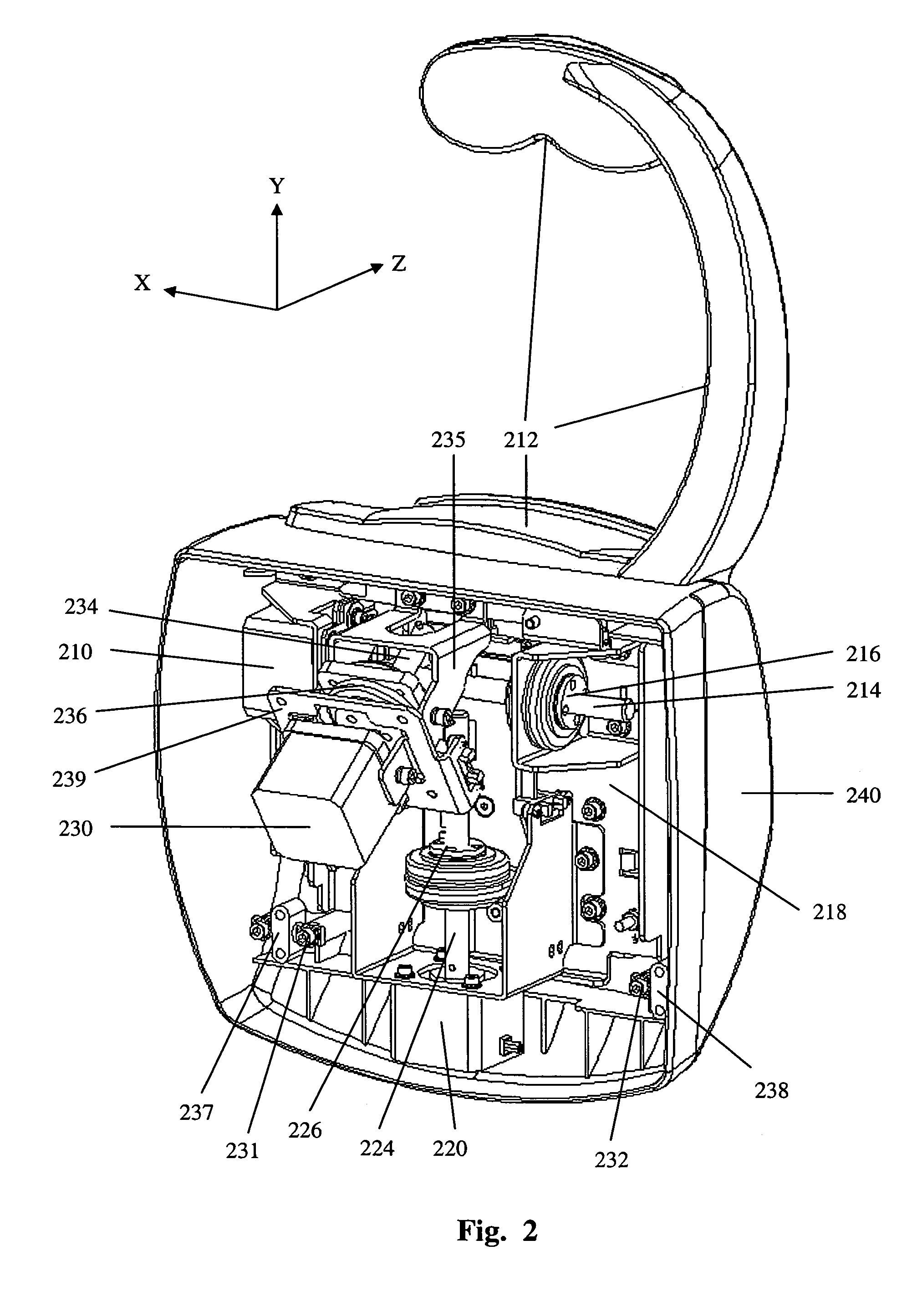 Motorized patient support for eye examination or treatment
