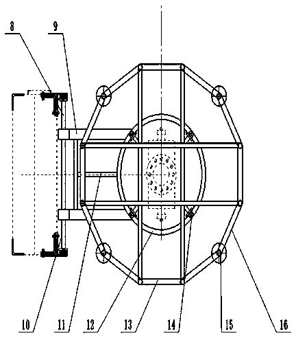 A Hydraulic Folding Minor Repair Work Platform Relocated with the Derrick