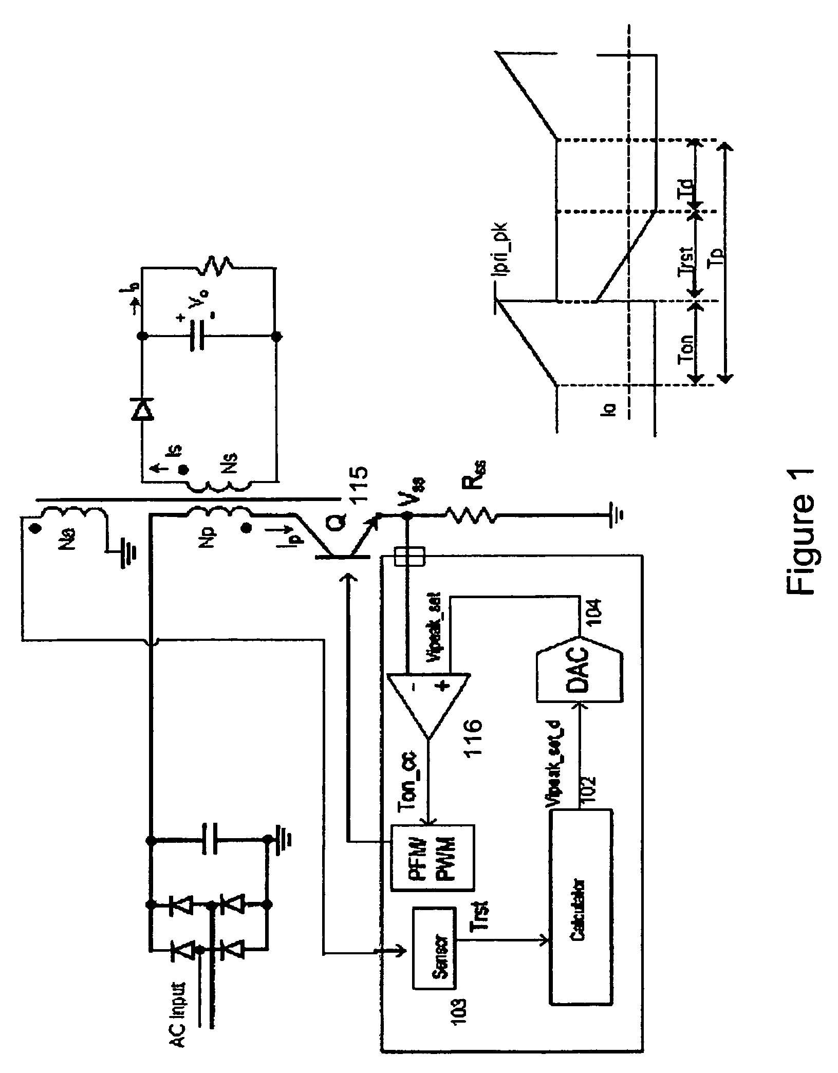 System and method for controlling a current limit with primary side sensing using a hybrid PWM and PFM control