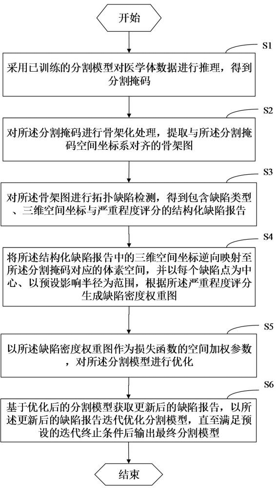 A skeleton mass-driven tubular structure segmentation closed-loop optimization method and system