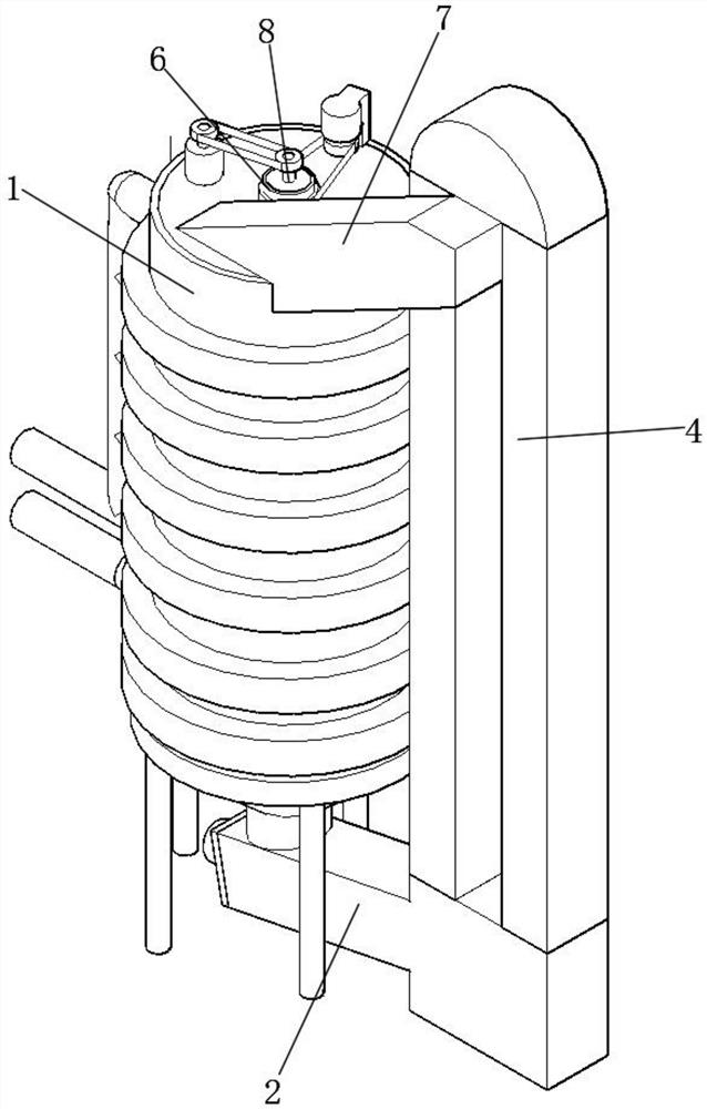 Internal circulation type grain drying equipment