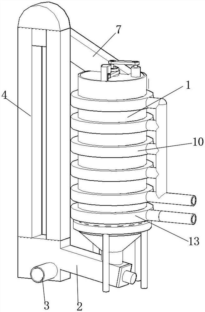 Internal circulation type grain drying equipment