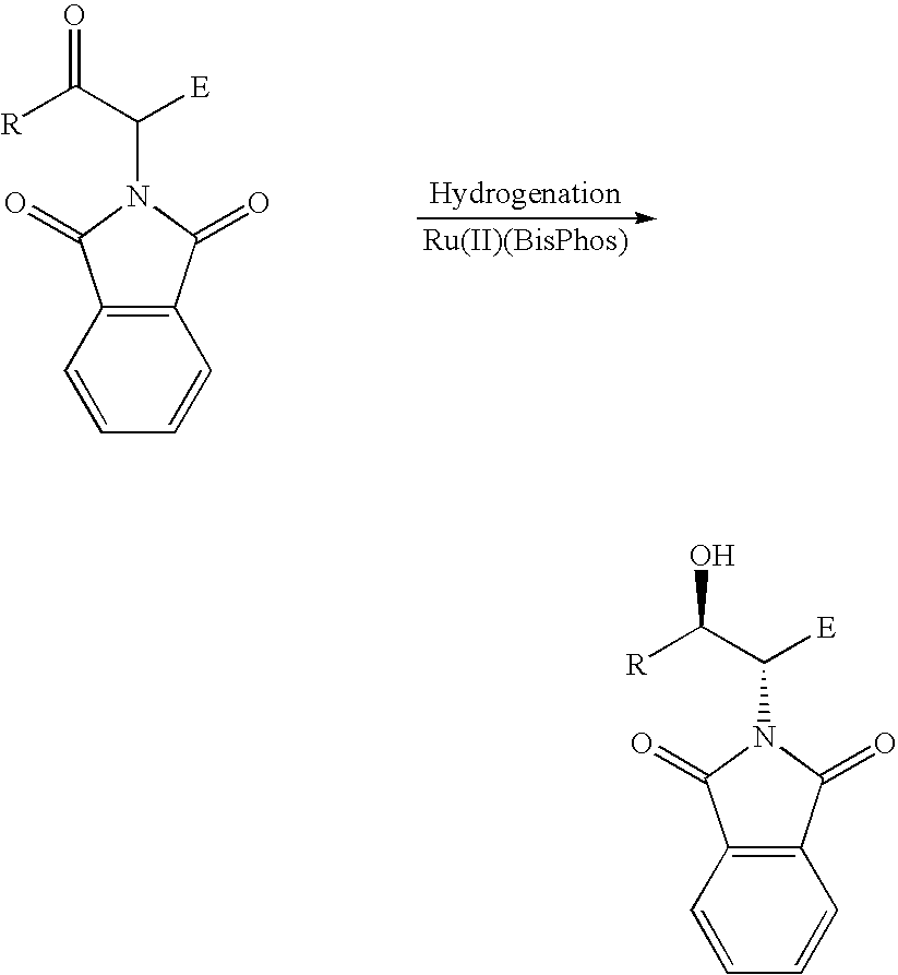 Asymmetric hydrogenation of alpha-amino carbonyl compounds