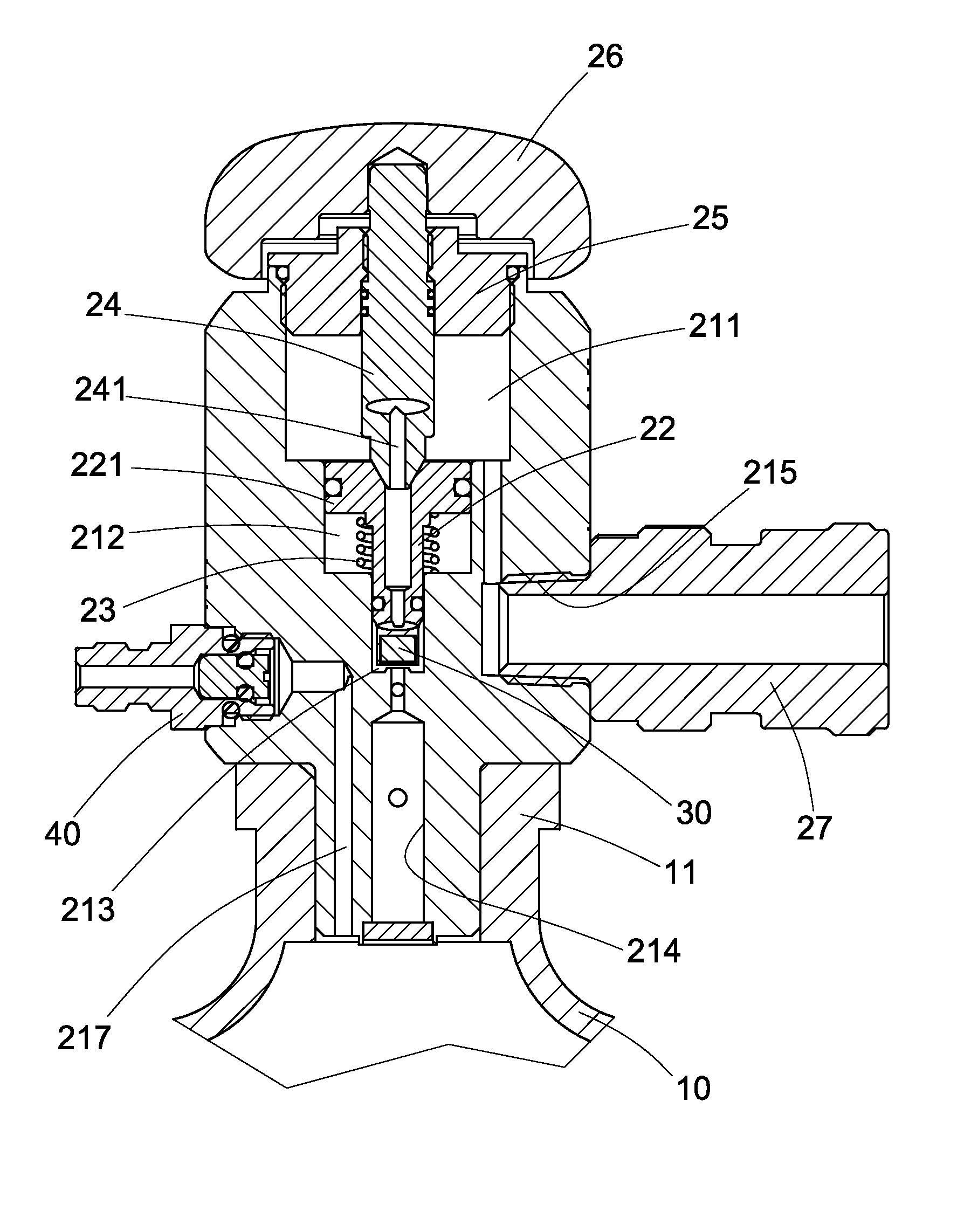 Pressure regulator of gas cylinder