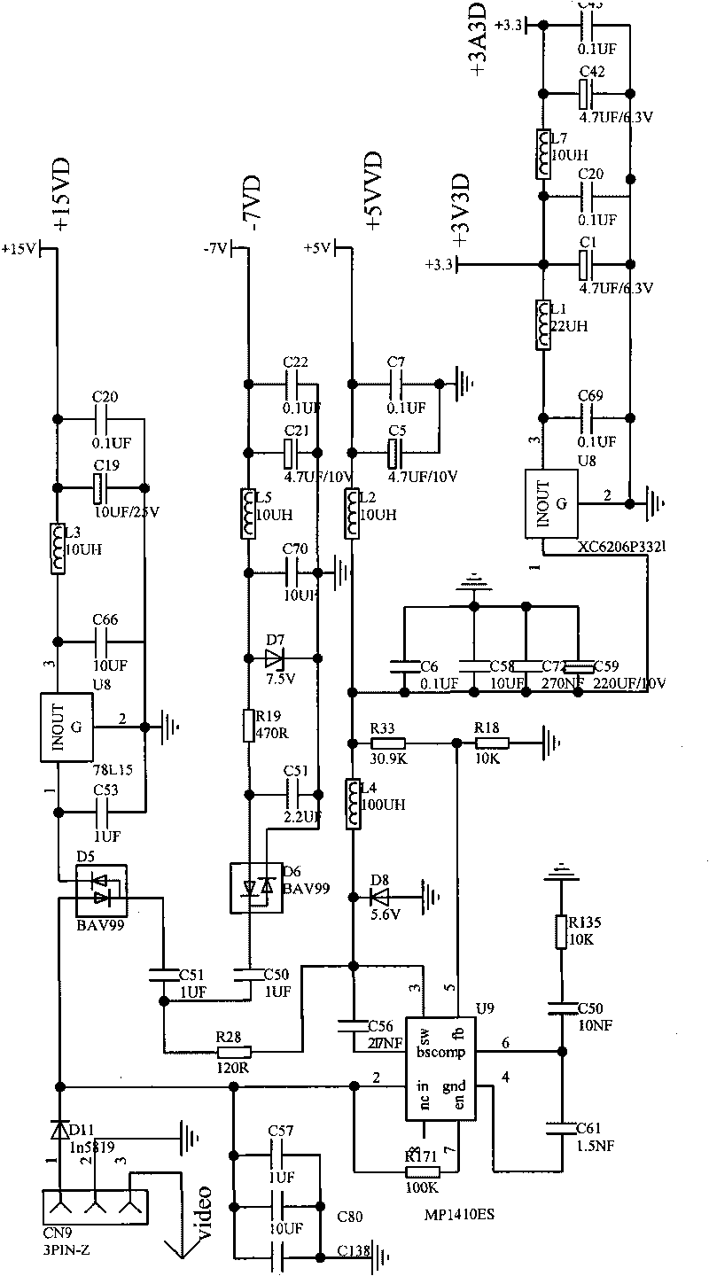 Circuit for portable day and night dual-purpose night-vision device