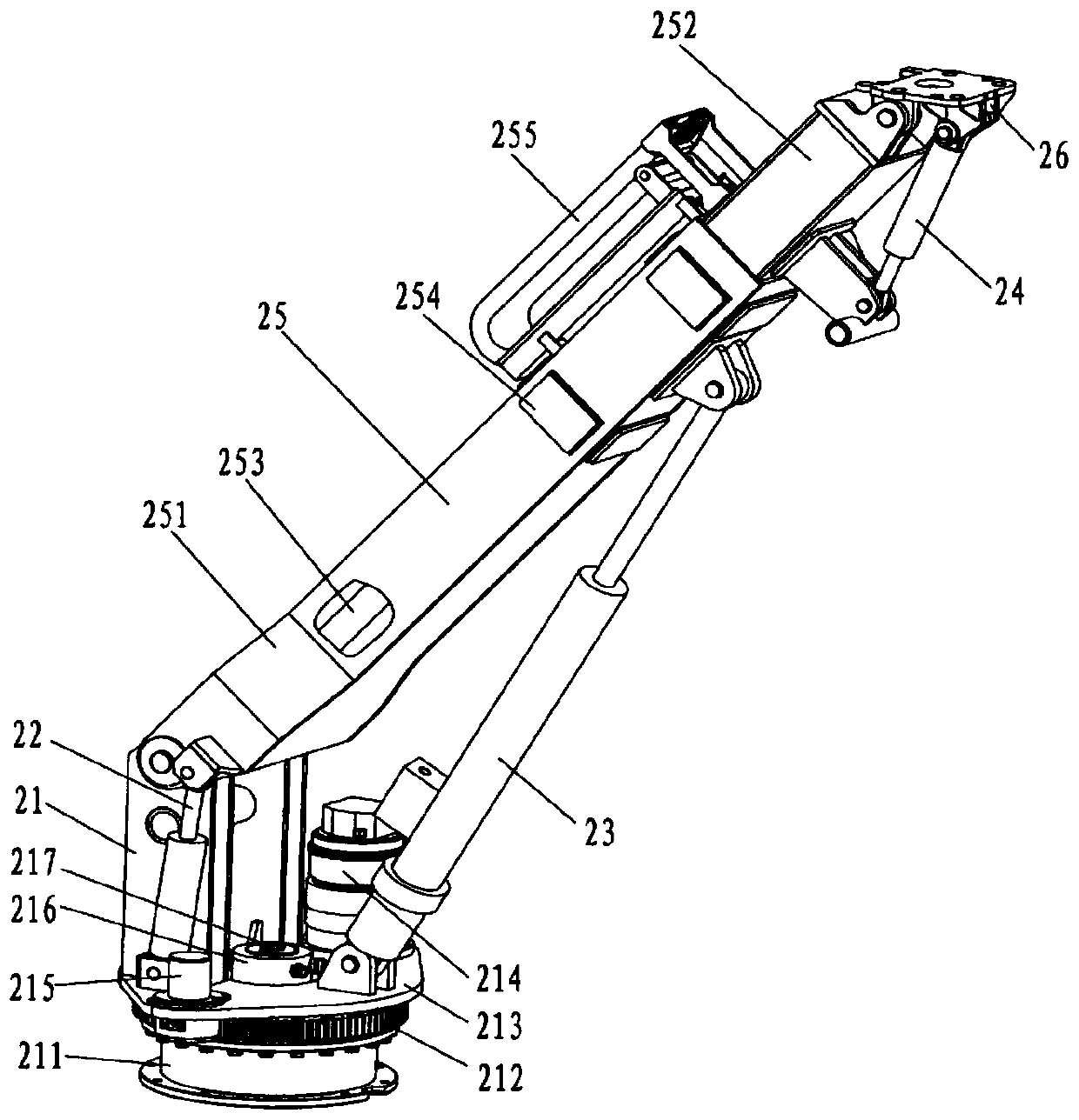 Drill stand face pipe column treatment device