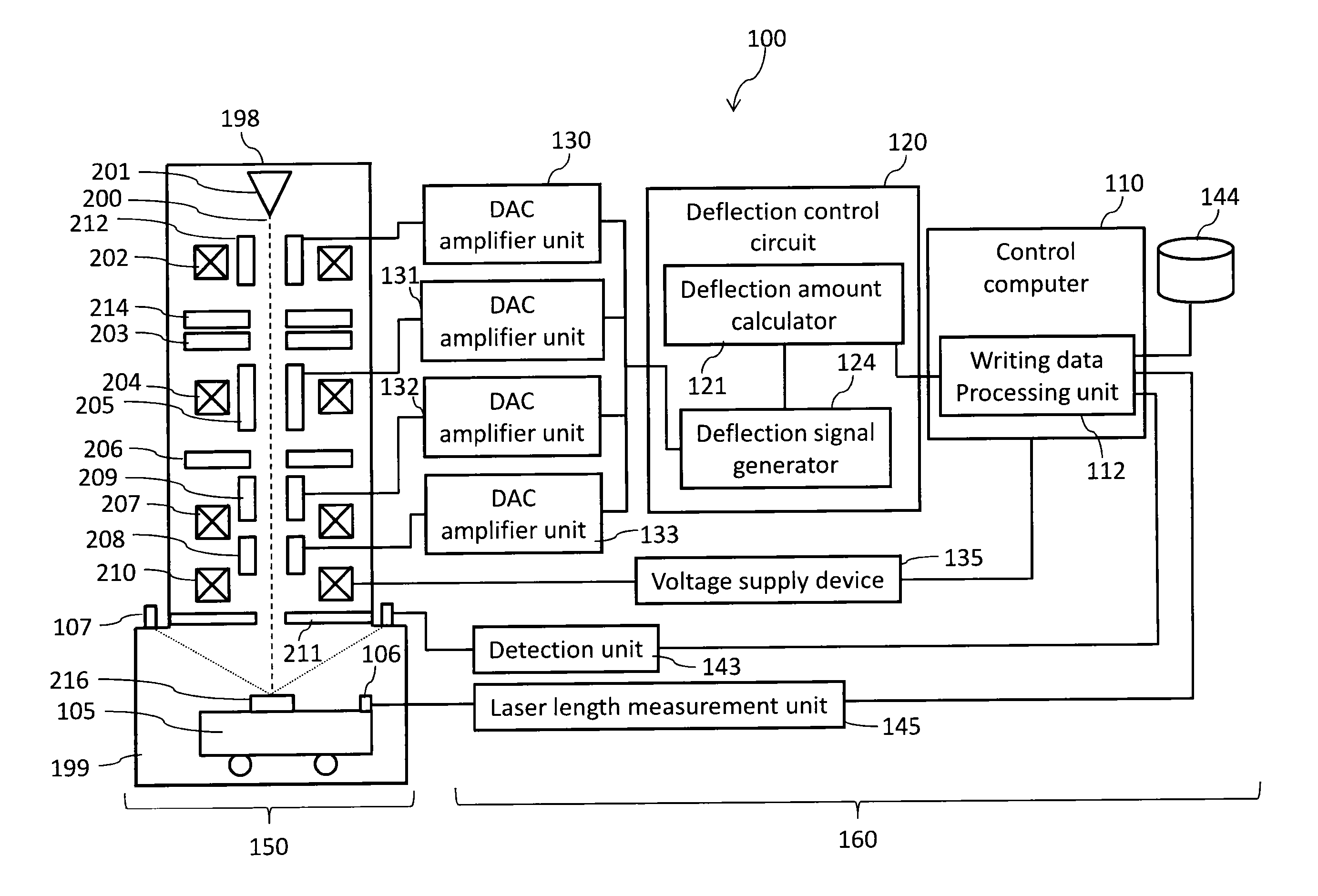 Electron beam writing apparatus and electron beam writing method