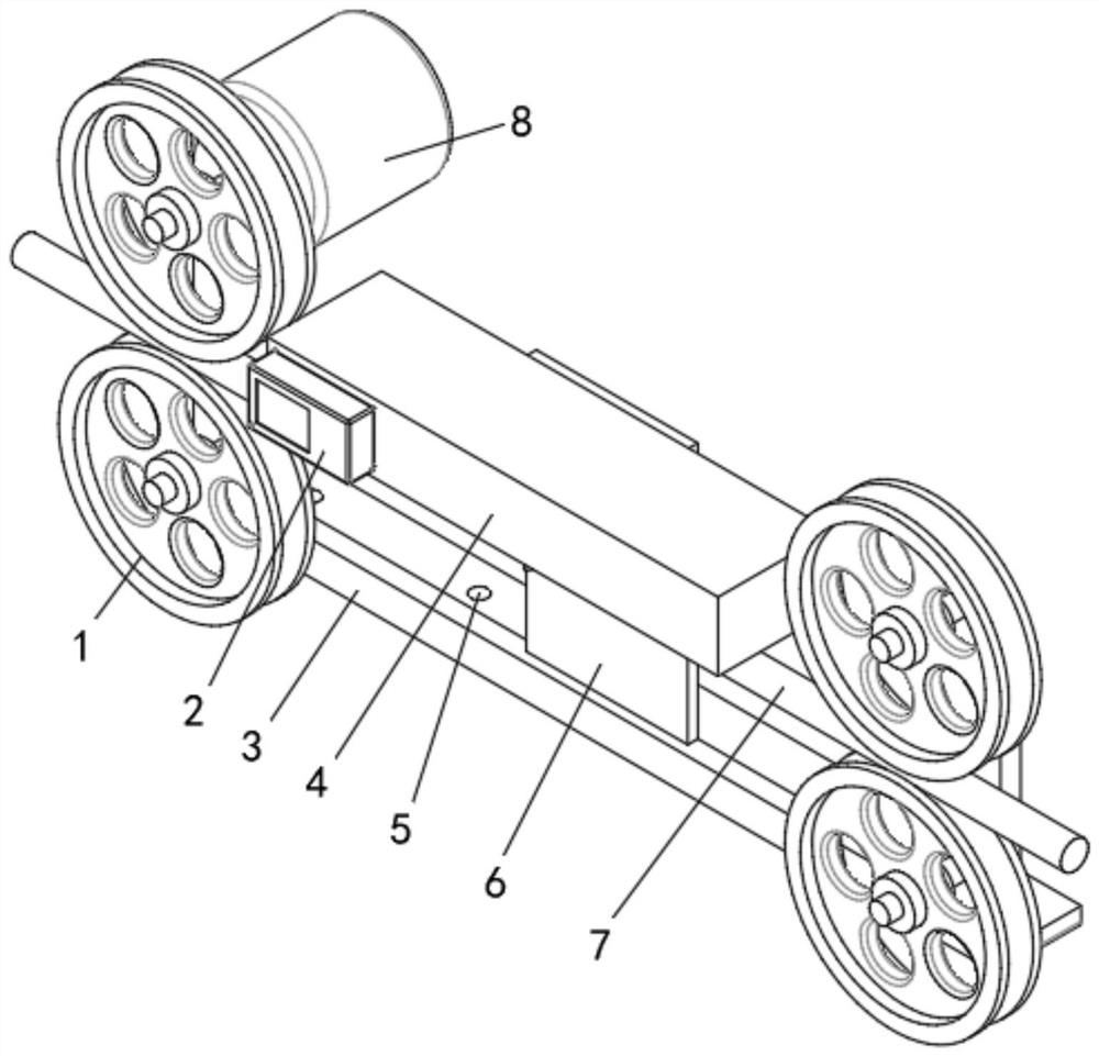 Length adjusting device with anti-dislocation structure for intelligent display self-adjuster