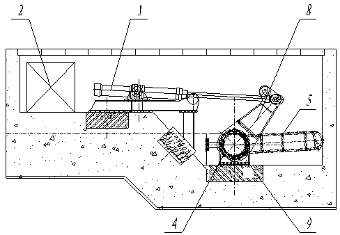 Bottom shaft driven flap gate