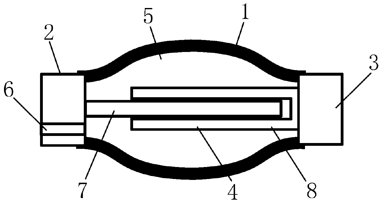 Length-variable flexible pipe and device using same