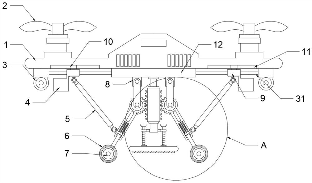 Engineering surveying and mapping device based on unmanned aerial vehicle