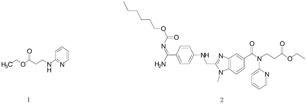 Preparation method for ethyl 3-(pyridin-2-ylamino) propanoate