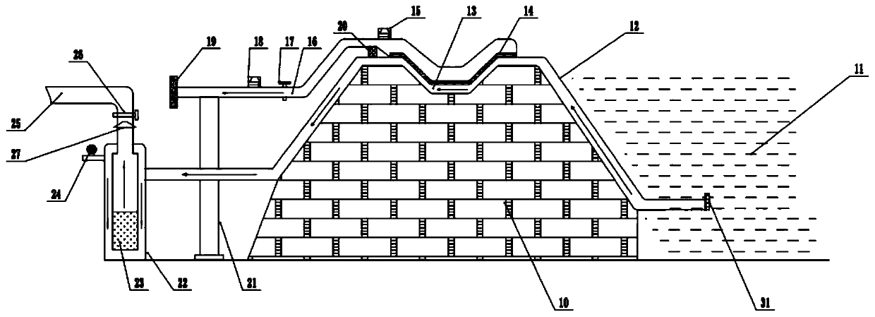 Water taking pipeline system capable of realizing long-distance siphon across dam group mountain