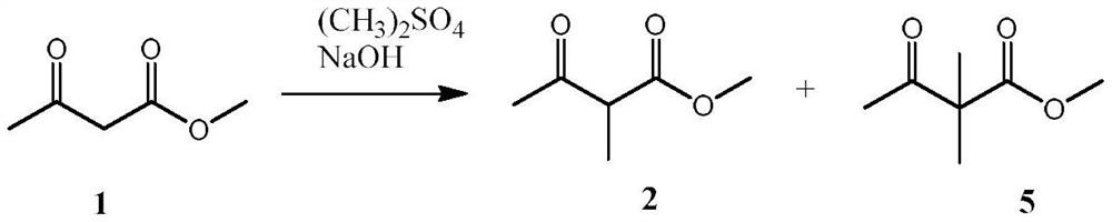 A kind of synthetic method of pirimicarb intermediate 2-methyl acetoacetate methyl ester