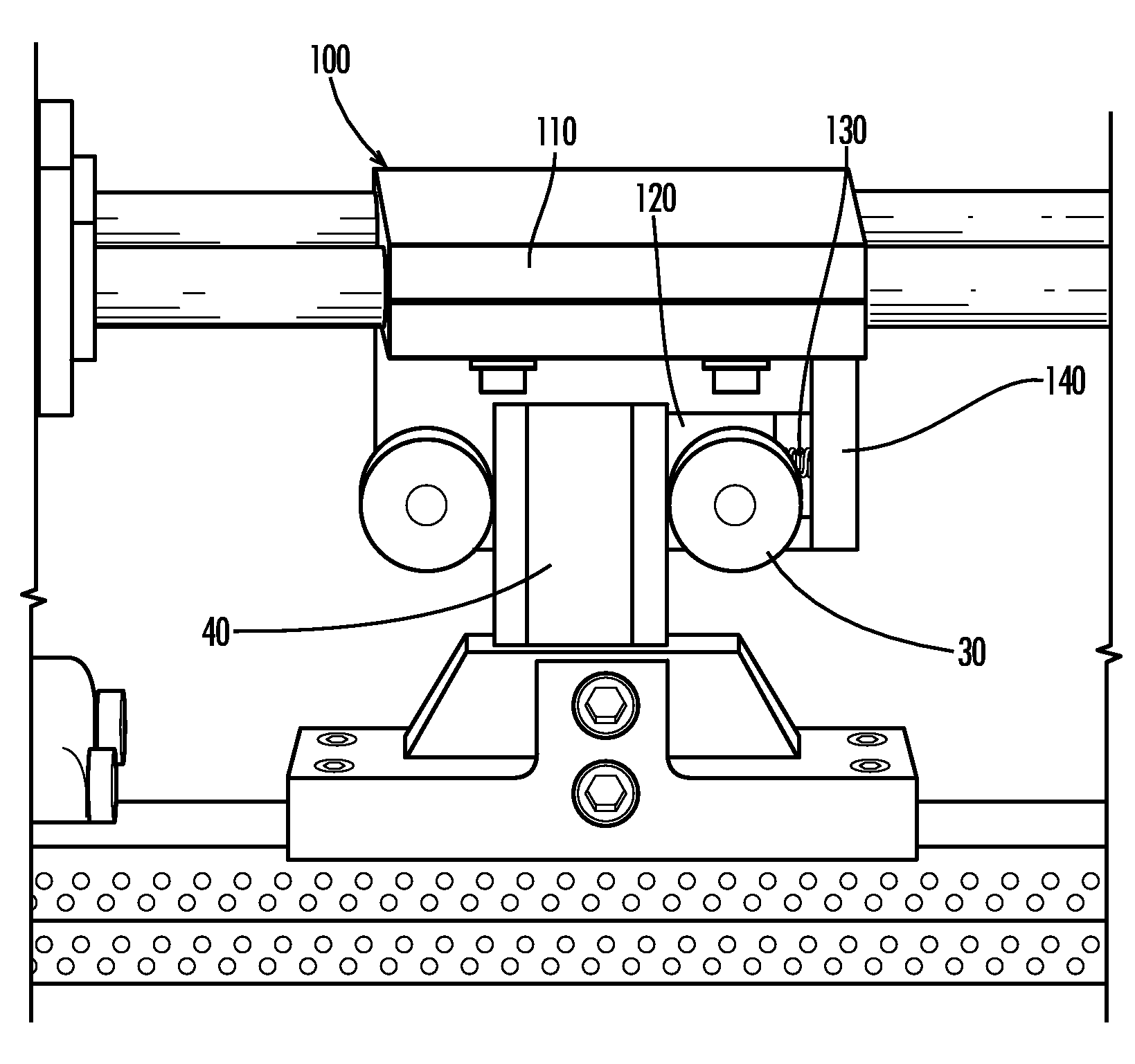 Self-adjusting cam follower bracket for tufting machine