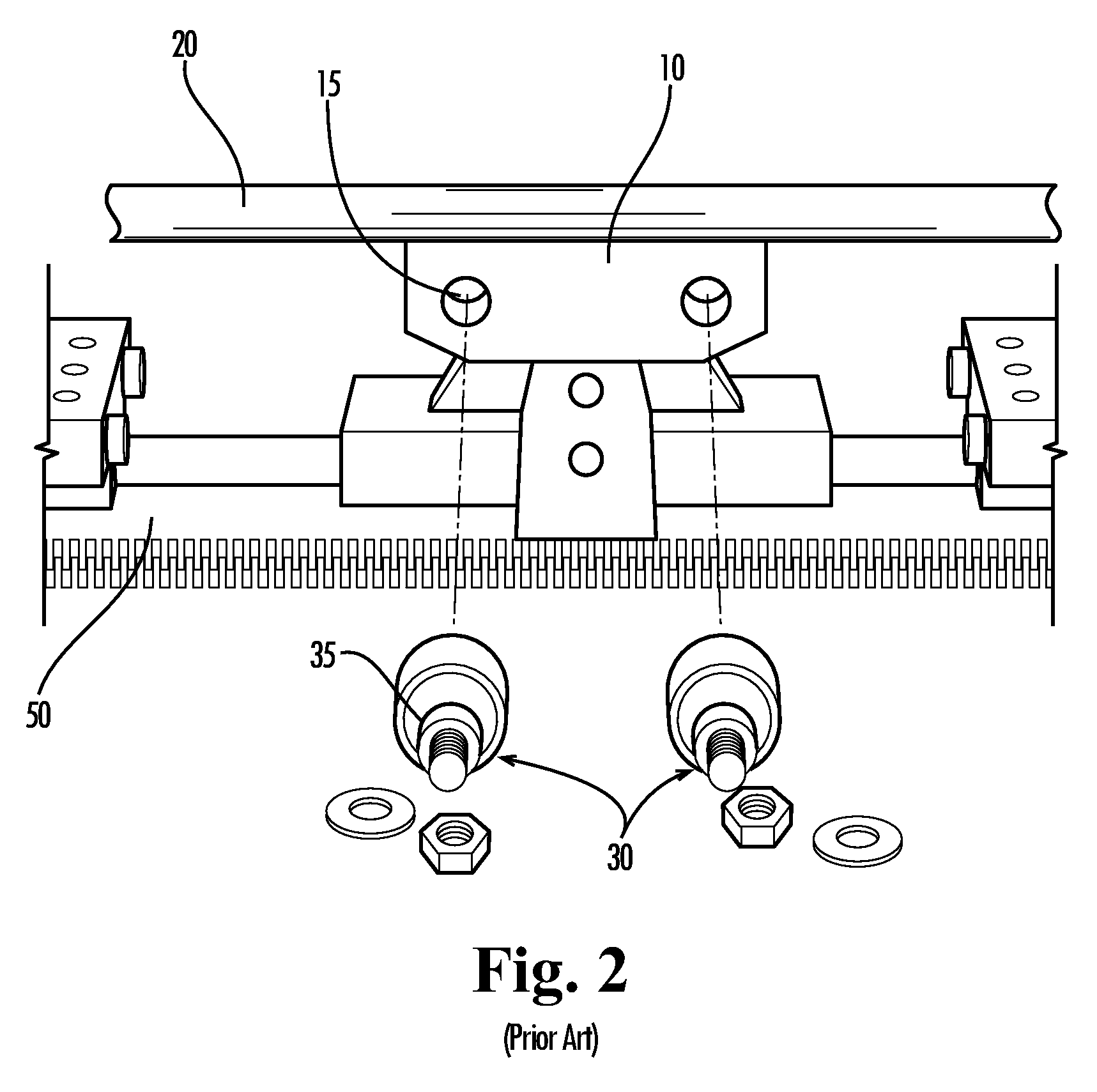 Self-adjusting cam follower bracket for tufting machine