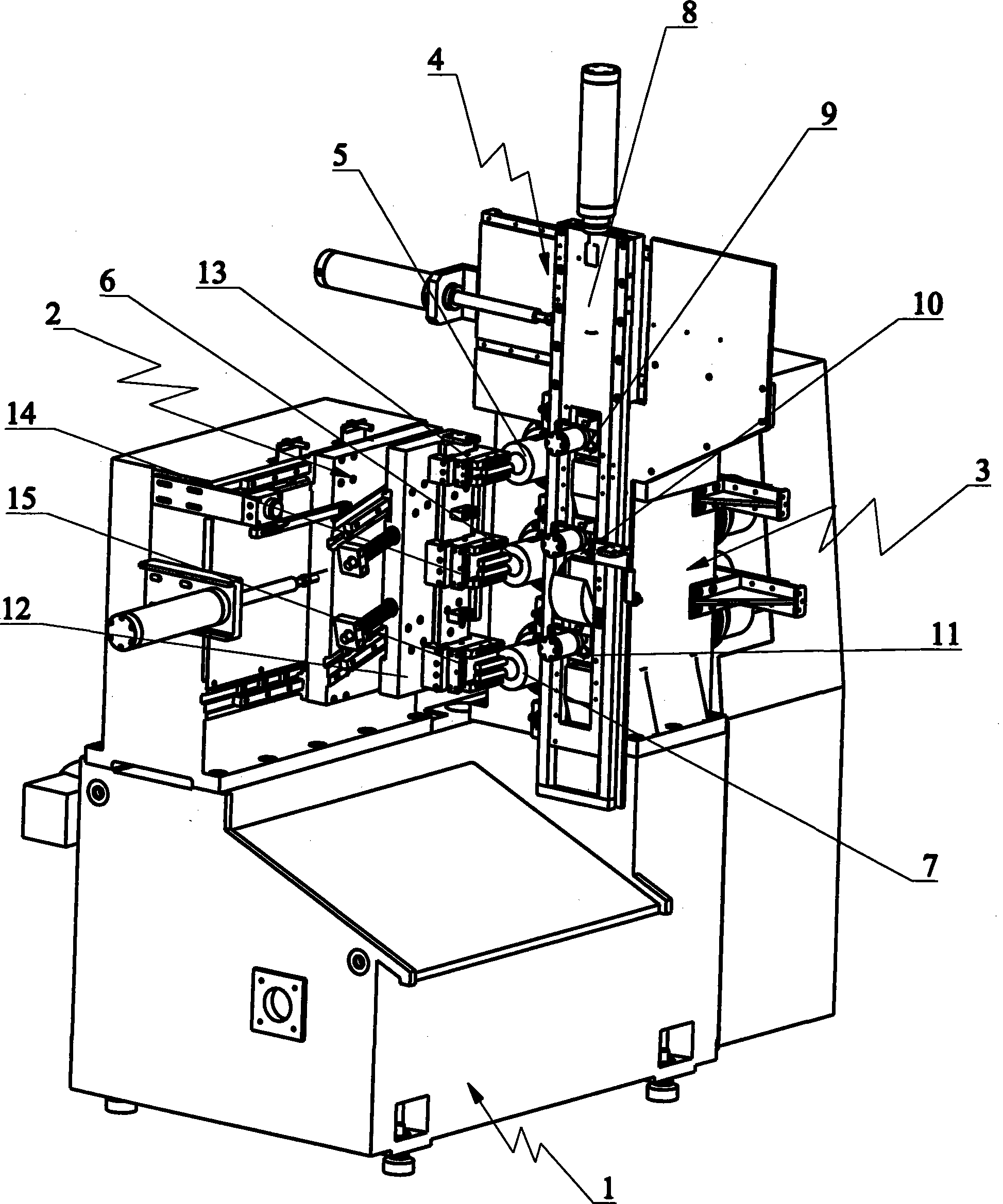 Full-automatic three-primary shaft combined lathe