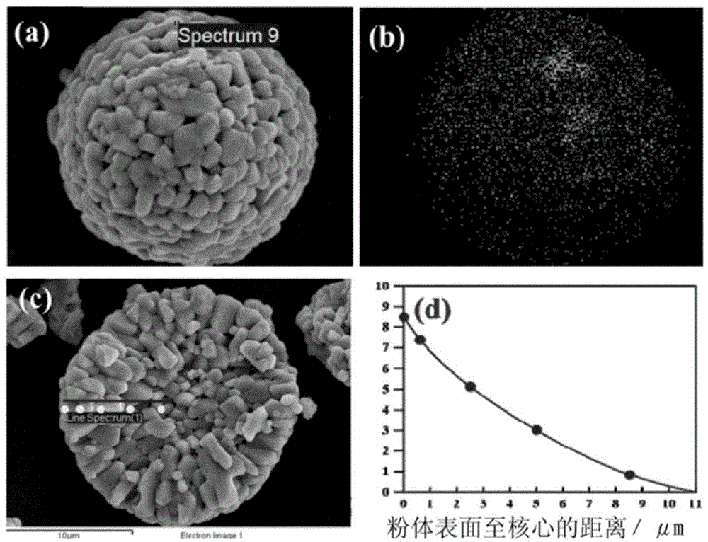 Metal gradient doped lithium battery positive electrode material