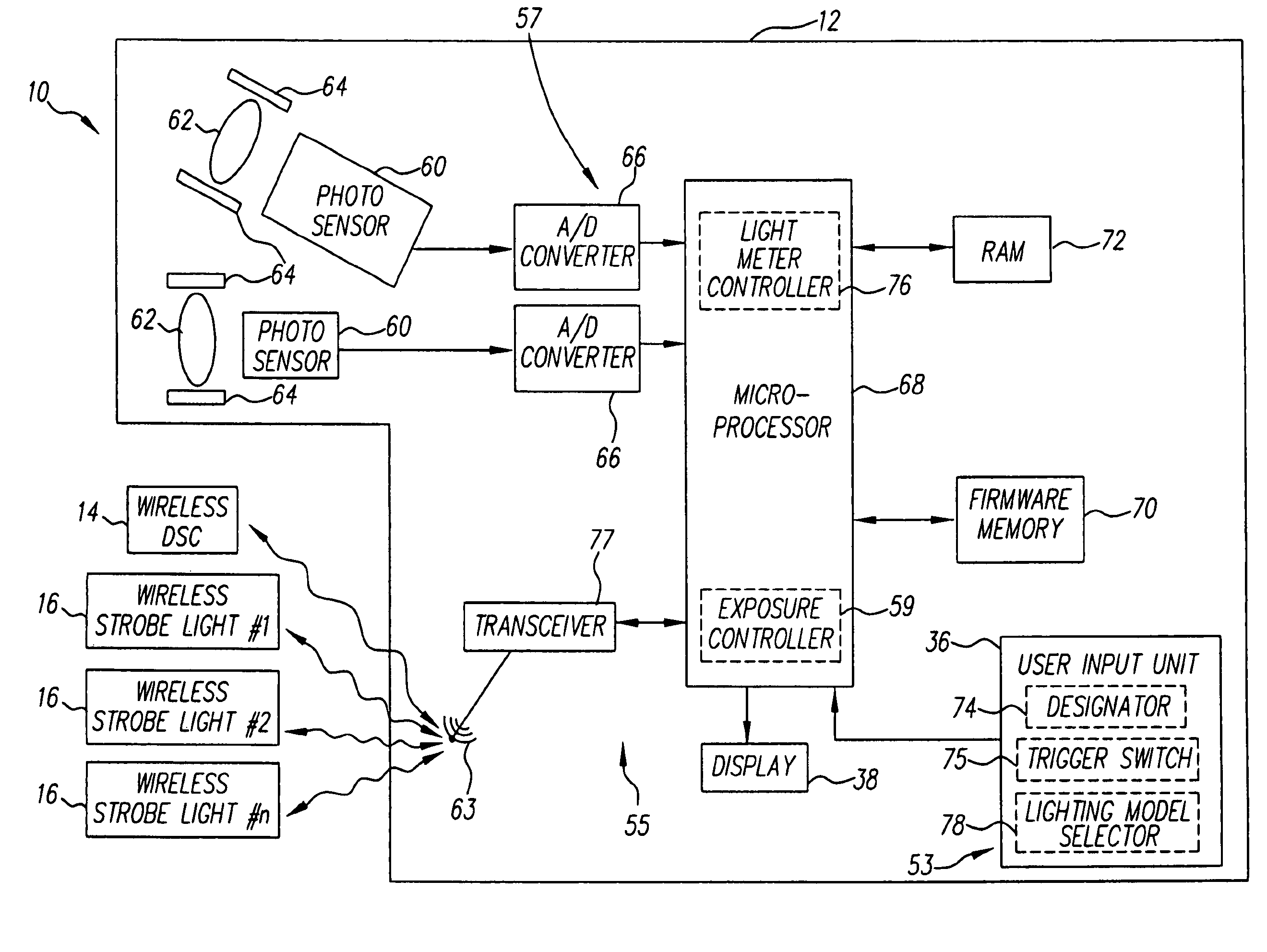 Photographic lightmeter-remote, system, and method