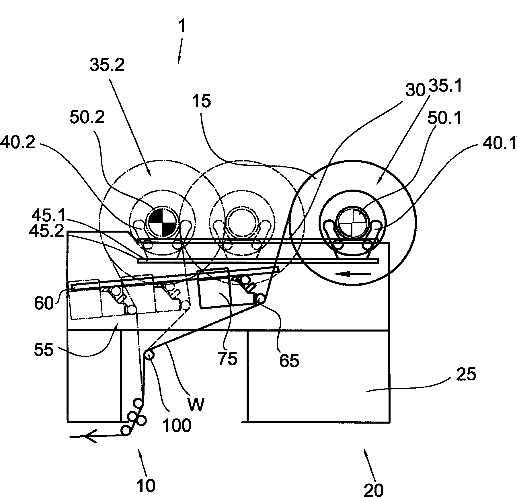 Method and structure for fibrous web debatching device