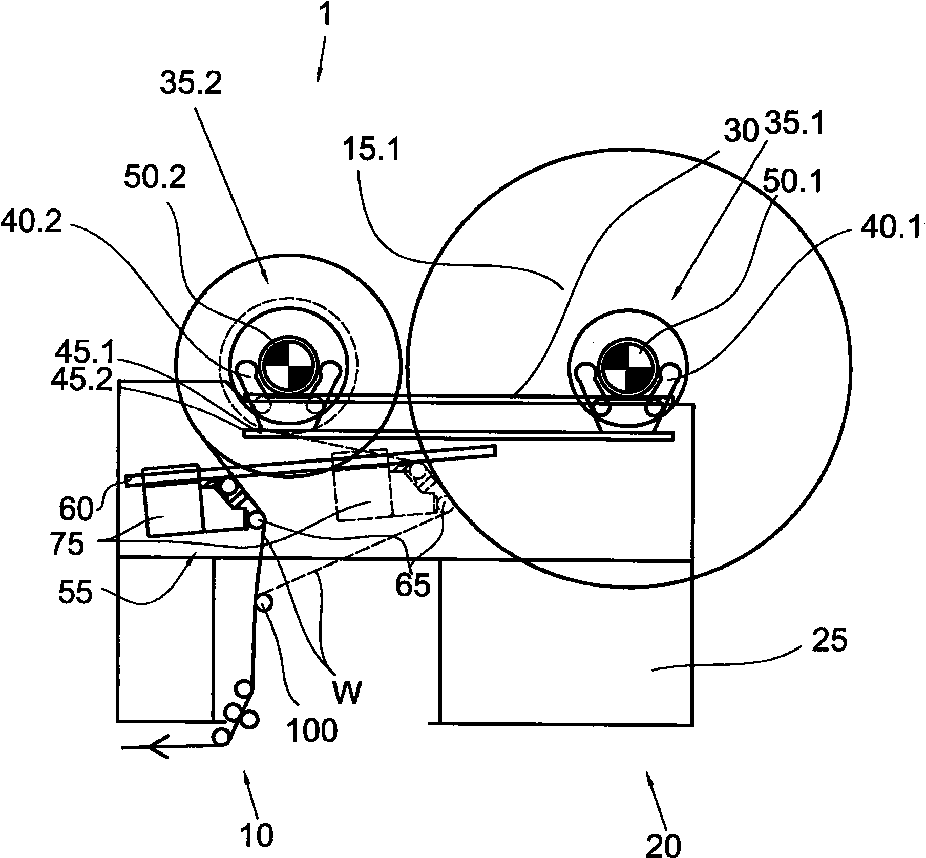 Method and structure for fibrous web debatching device