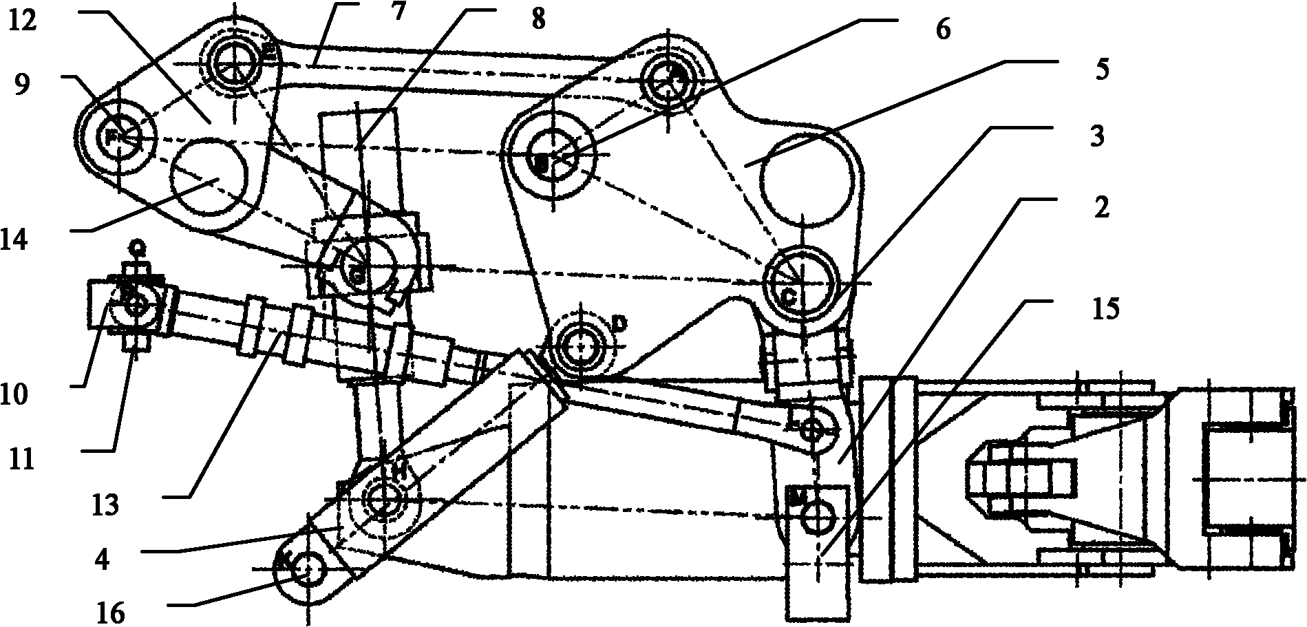 Claw beam lifting mechanism for forging manipulator