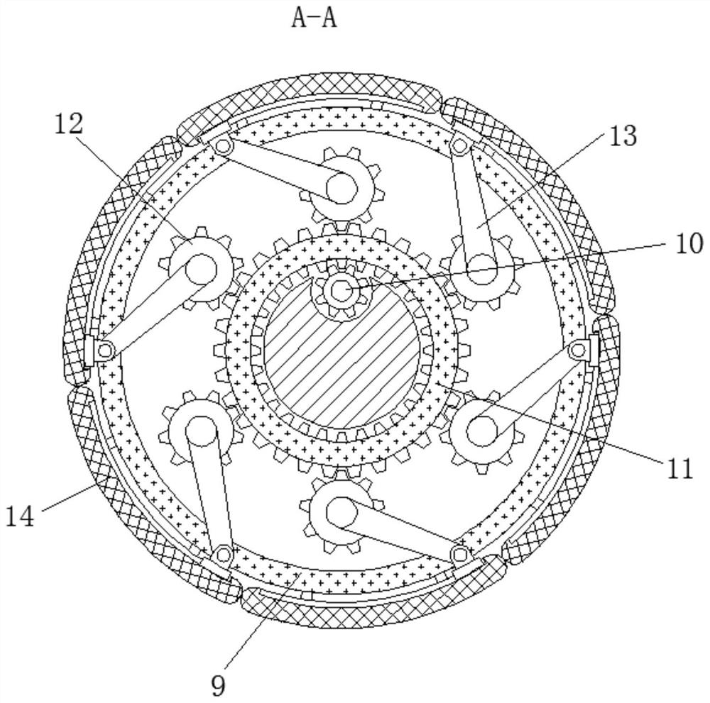 A fixing device for twisting take-up roller based on the principle of two-way screw drive