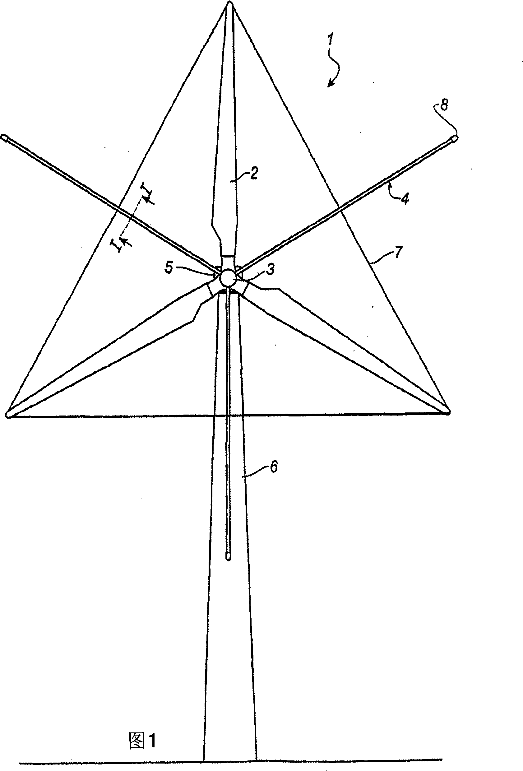 Wind power plant with lightning protection arrangement