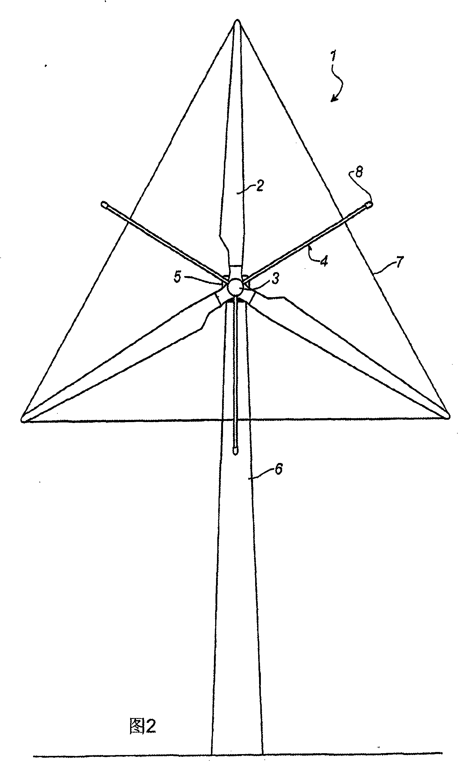 Wind power plant with lightning protection arrangement