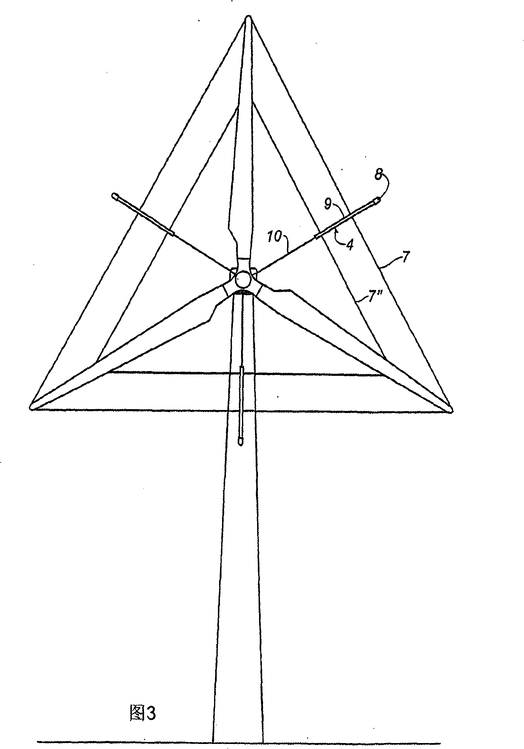 Wind power plant with lightning protection arrangement