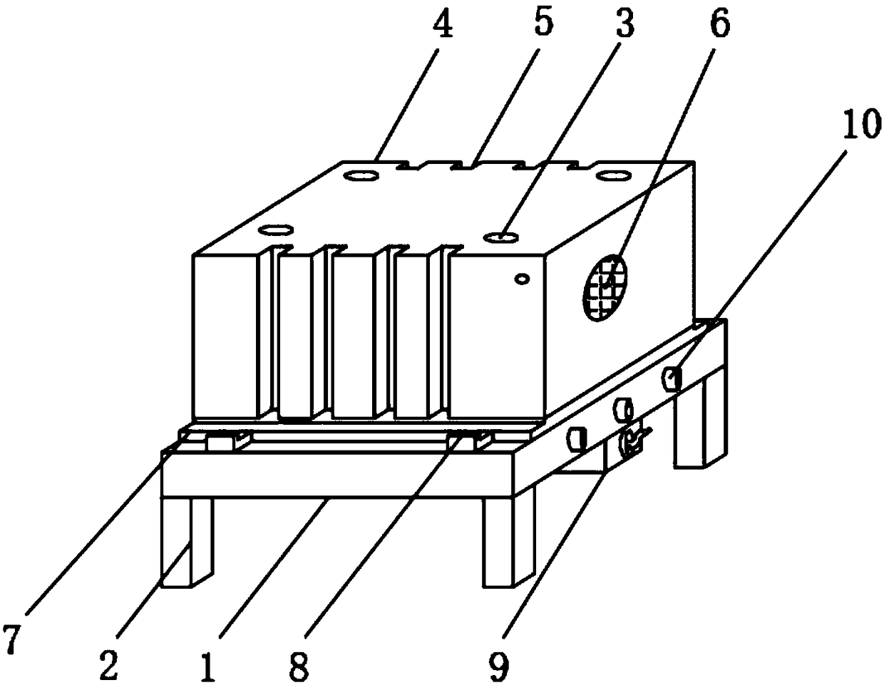 Box-container plastic-sucking mold with excellent stripping effect suitable for refrigerator production