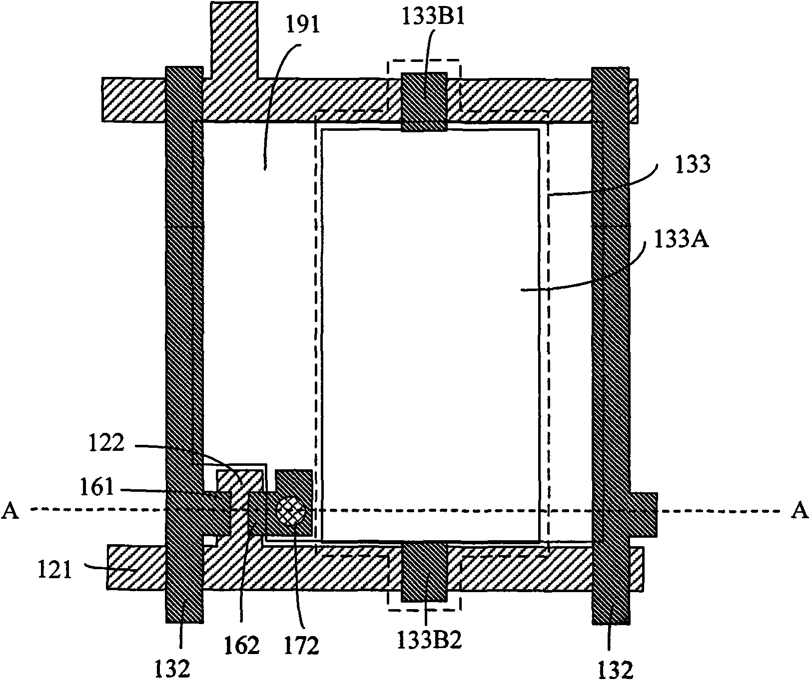 TFT array structure and manufacturing method thereof