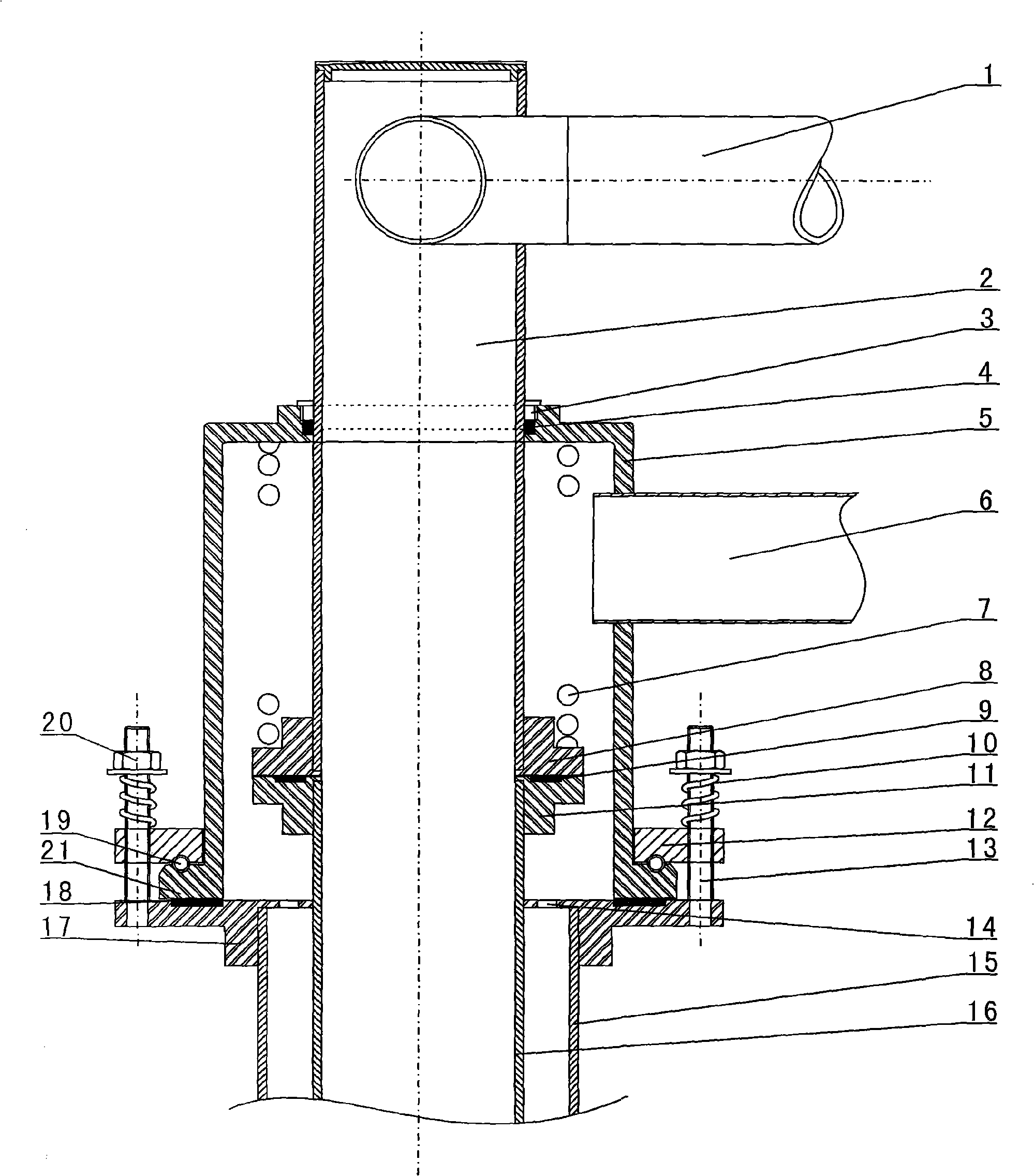 Two-way rotating fluid guiding device