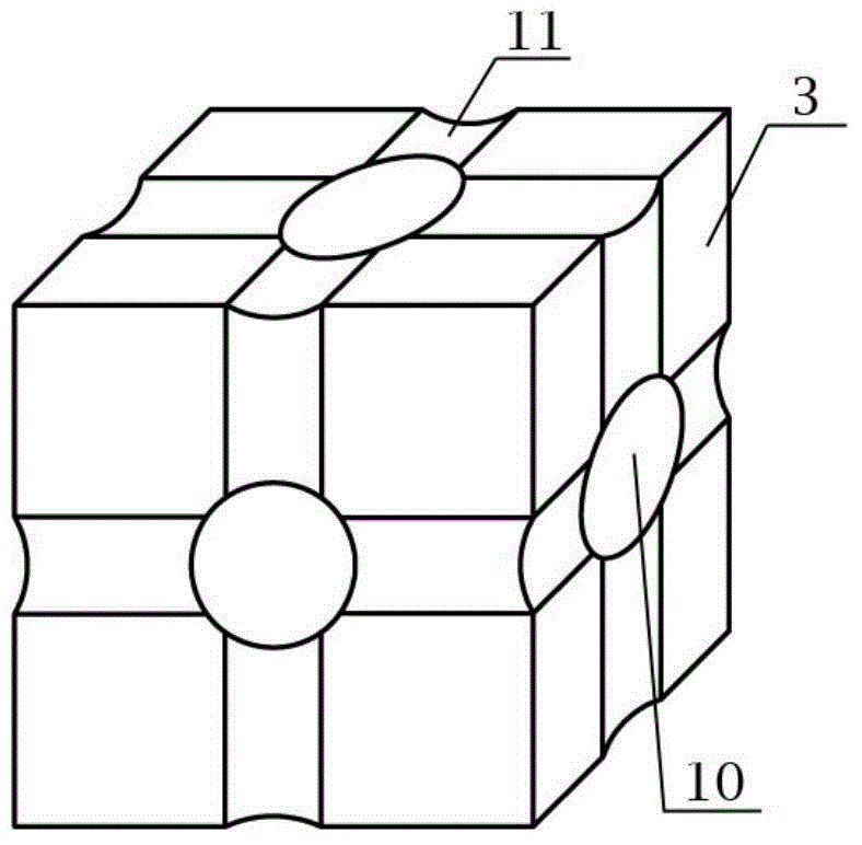 Two-dimensional plane structure or three-dimensional stereochemical structure composed of porous beads