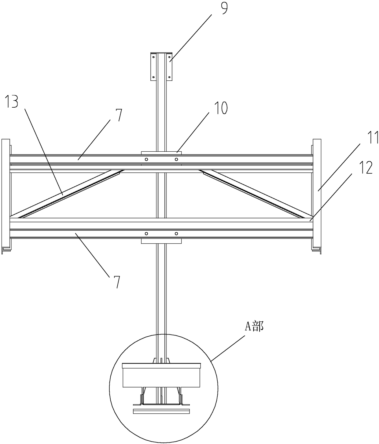 Video surveillance fixing device based on deepwater net cage