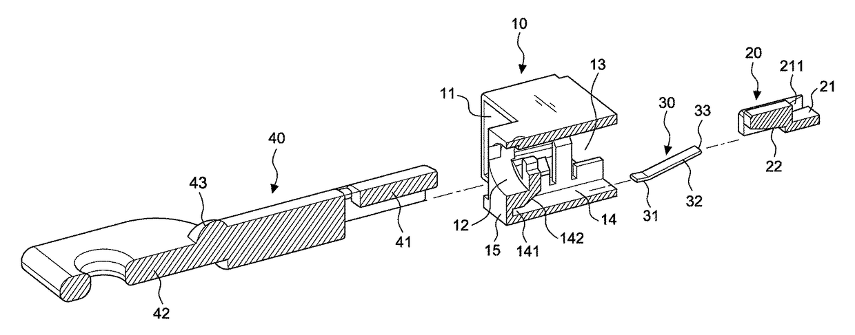 Lock-in device for network cables