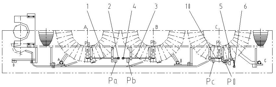 Balanced phase arrangement structure of transformer with four balancing sleeves