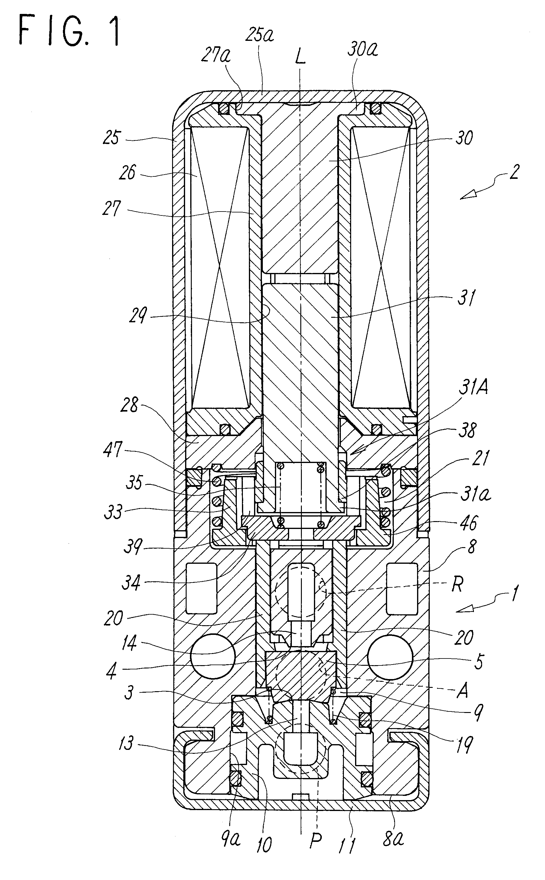 Solenoid valve having a hollow cap mounted on a leading end of a movable iron core