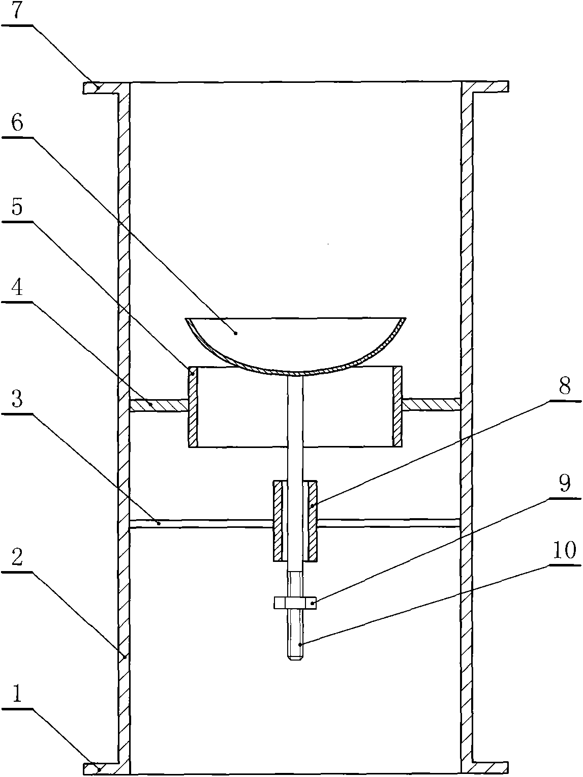 Check valve with cake-shaped closing board
