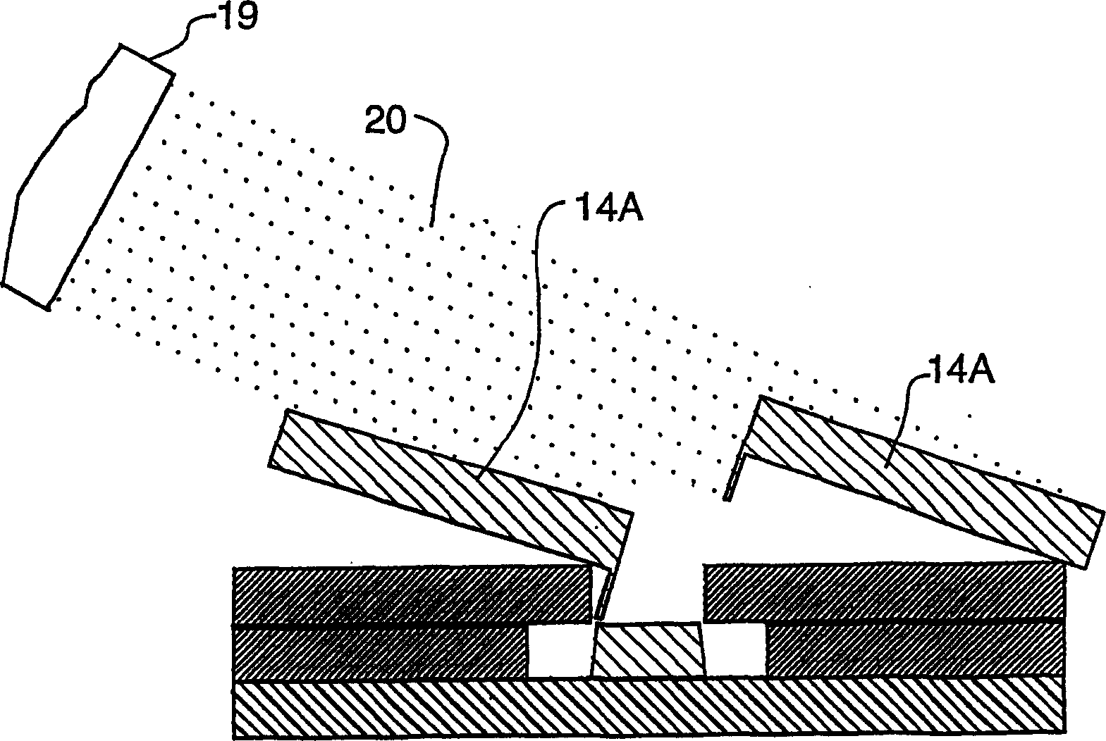 Method for selective metal film layer removal using carbon dioxide jet spray