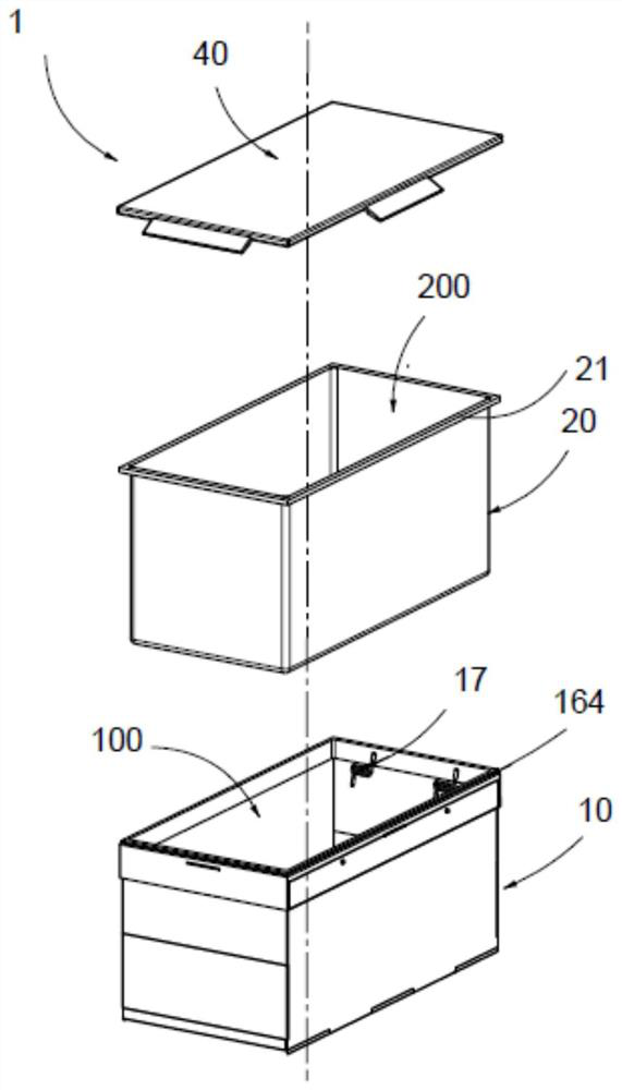 Detachable double-layer container