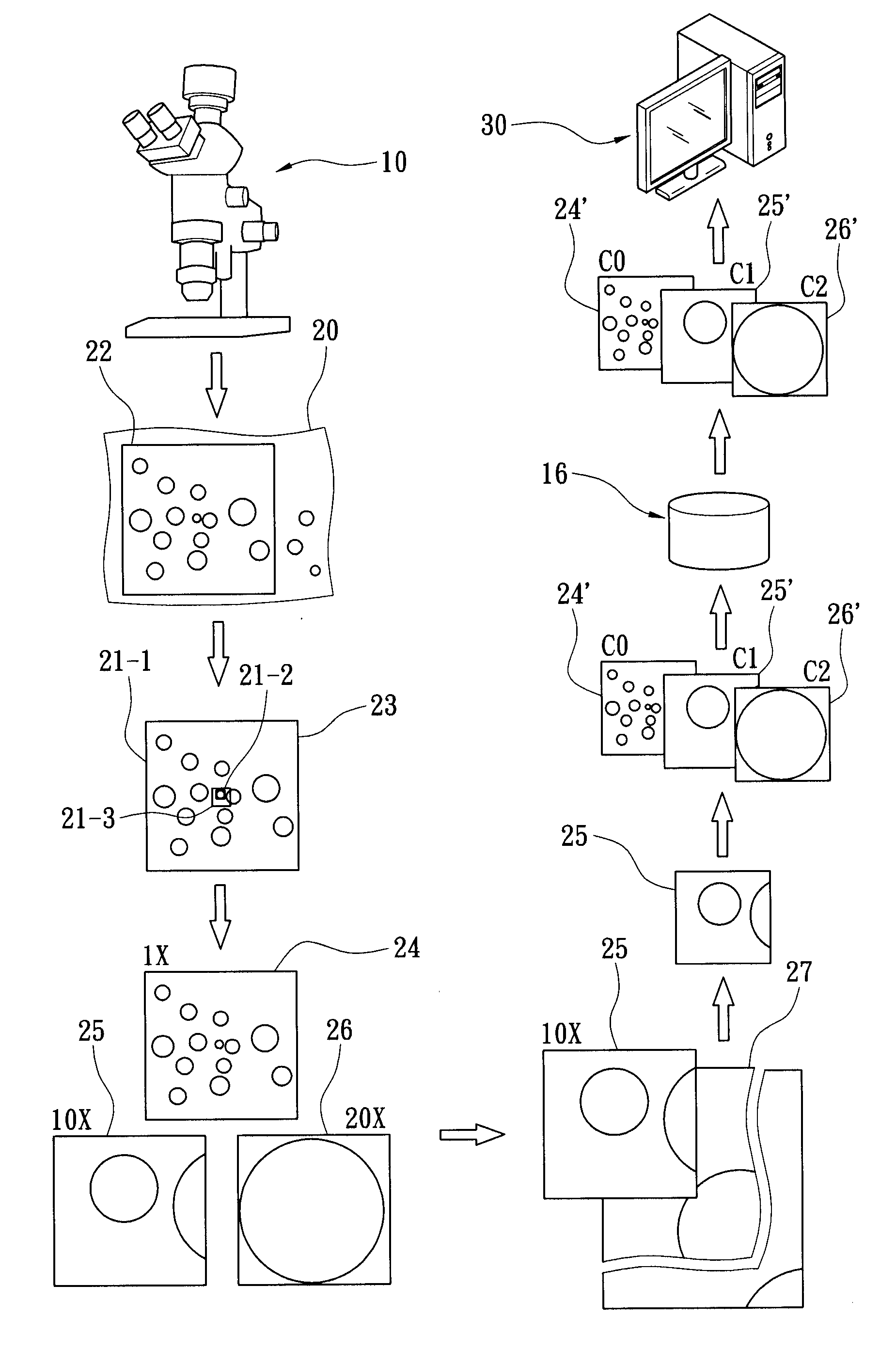 Storage system for storing the sampling data of pathological section and method thereof