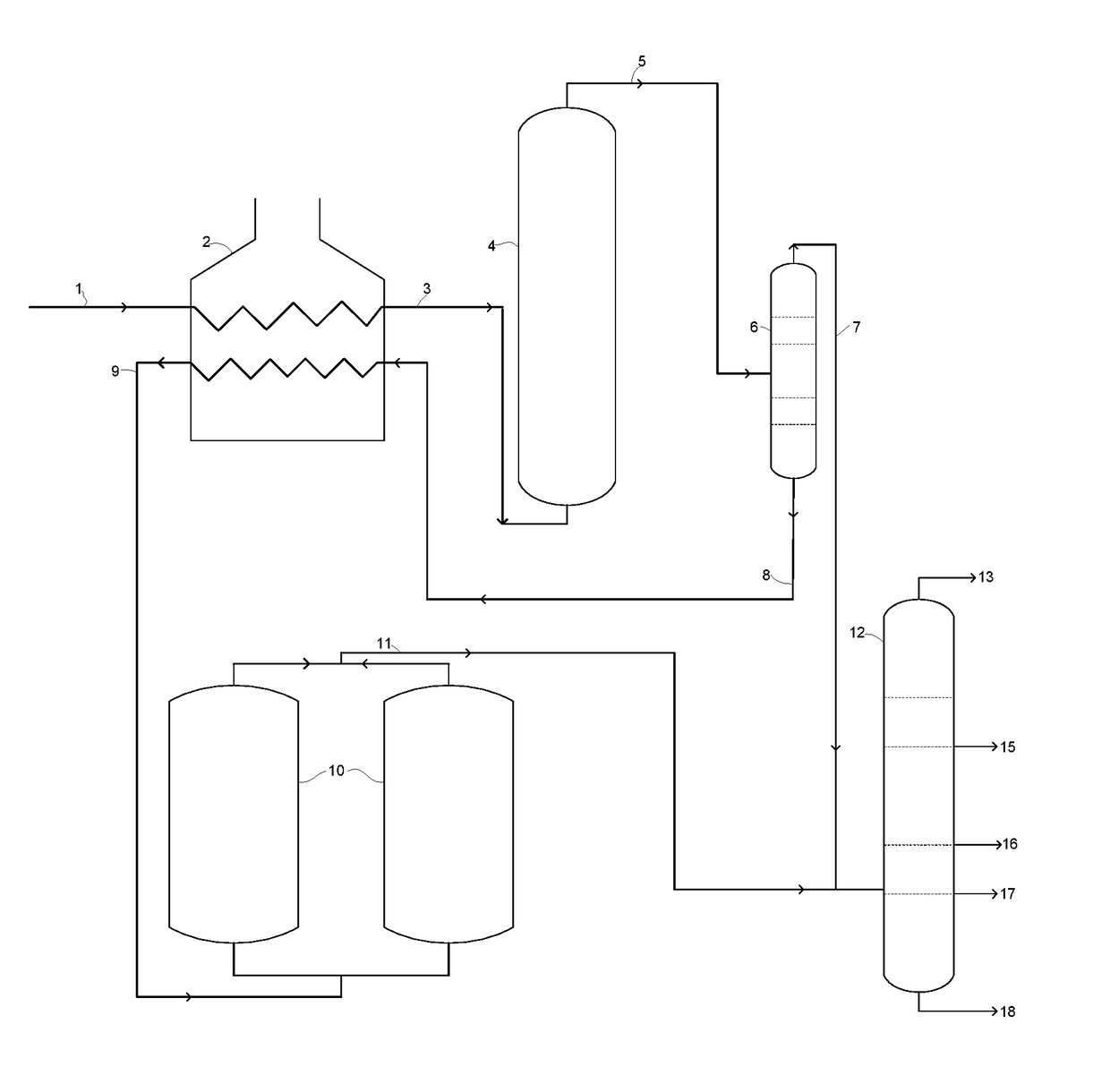 Delayed coking process with pre-cracking reactor