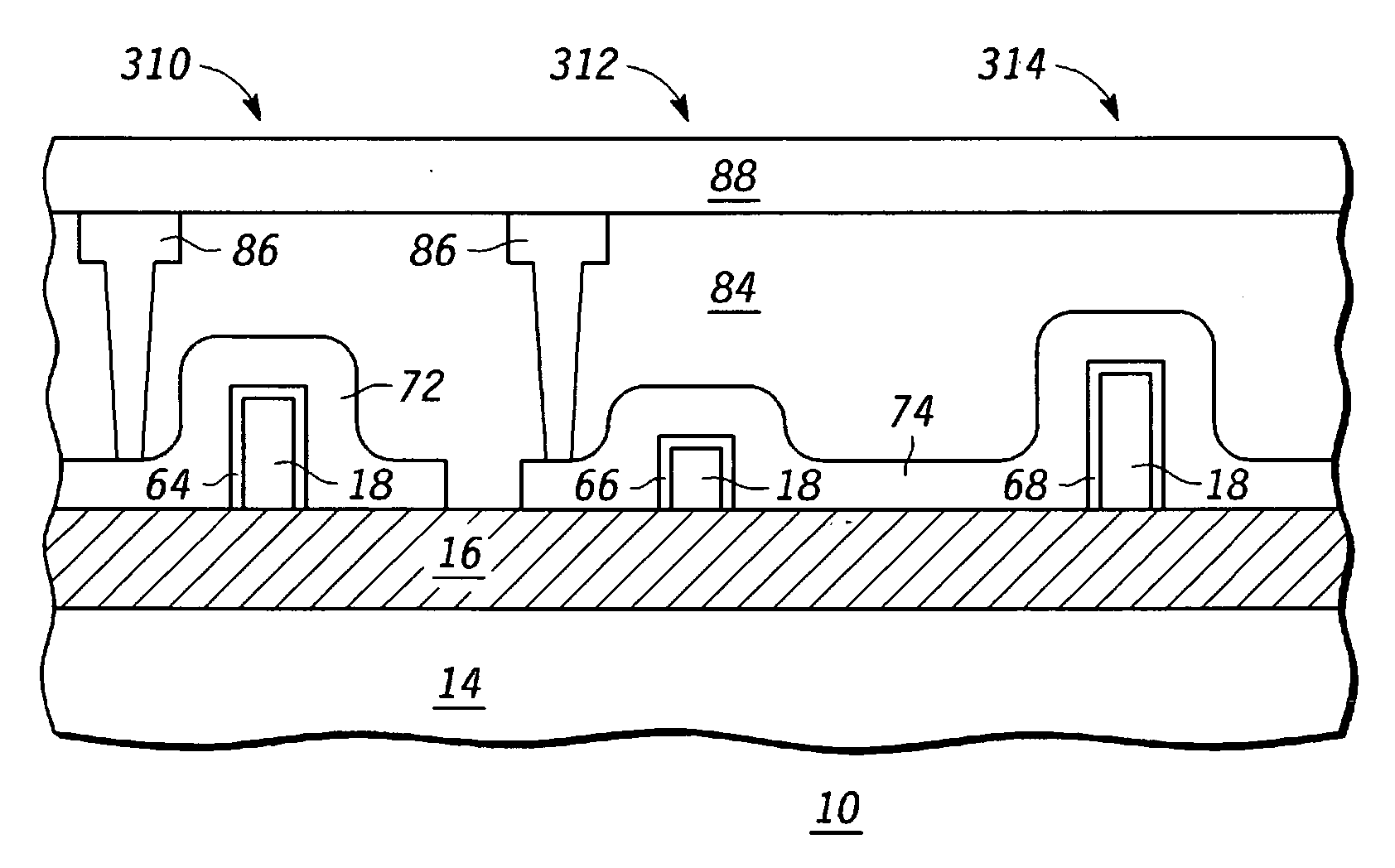 Process for forming an electronic device including a fin-type structure
