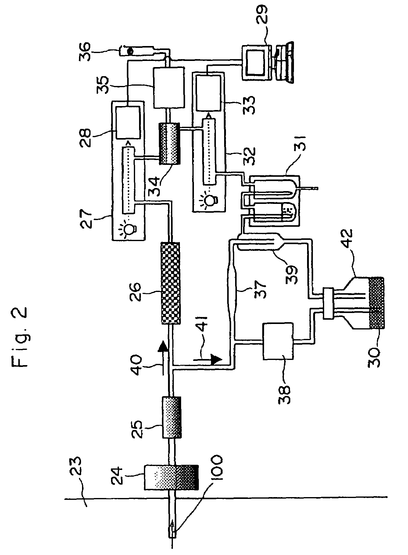 Method and apparatus for continuous fractional analysis of metallic mercury and water-soluble mercury in a gas