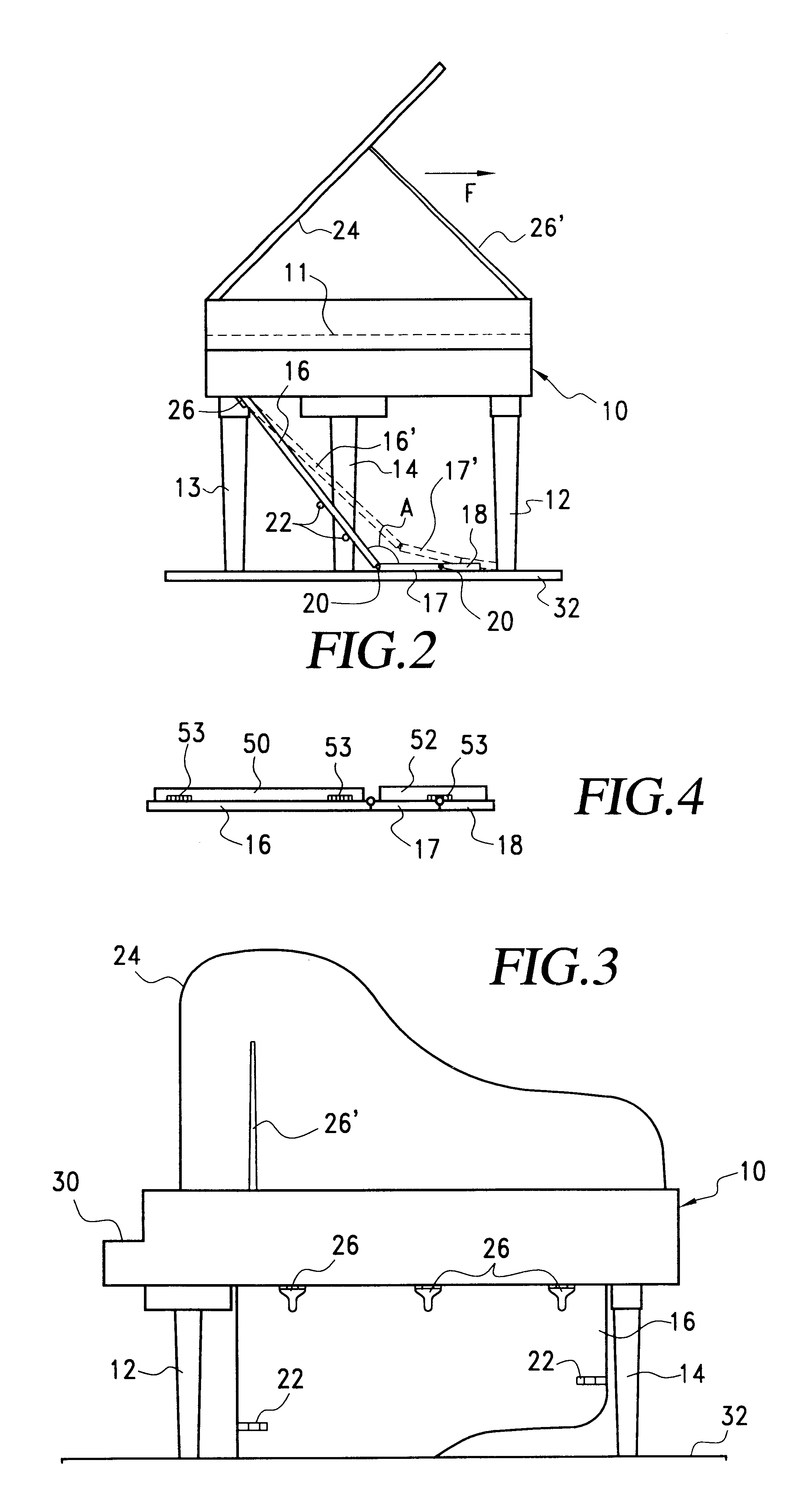 Grand piano having a lower lid