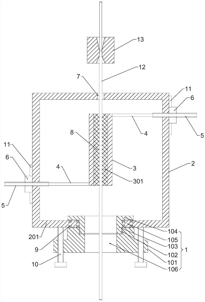 Fine adjustment device for die entering angle of wet drawing steel wire