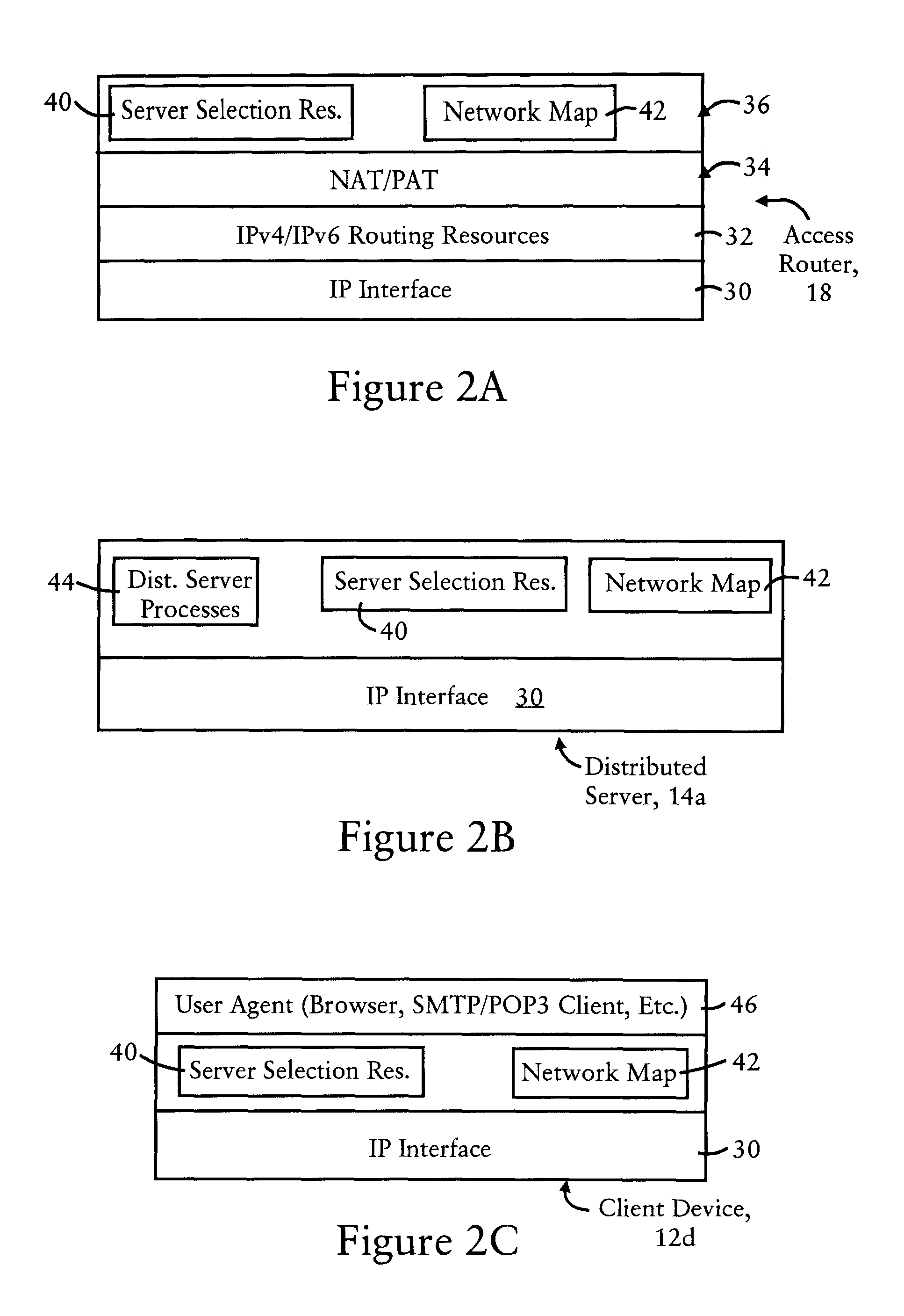 Arrangement for selecting a server to provide distributed services from among multiple servers based on a location of a client device