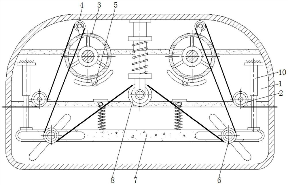 New material power cable tension control device utilizing pulley block principle